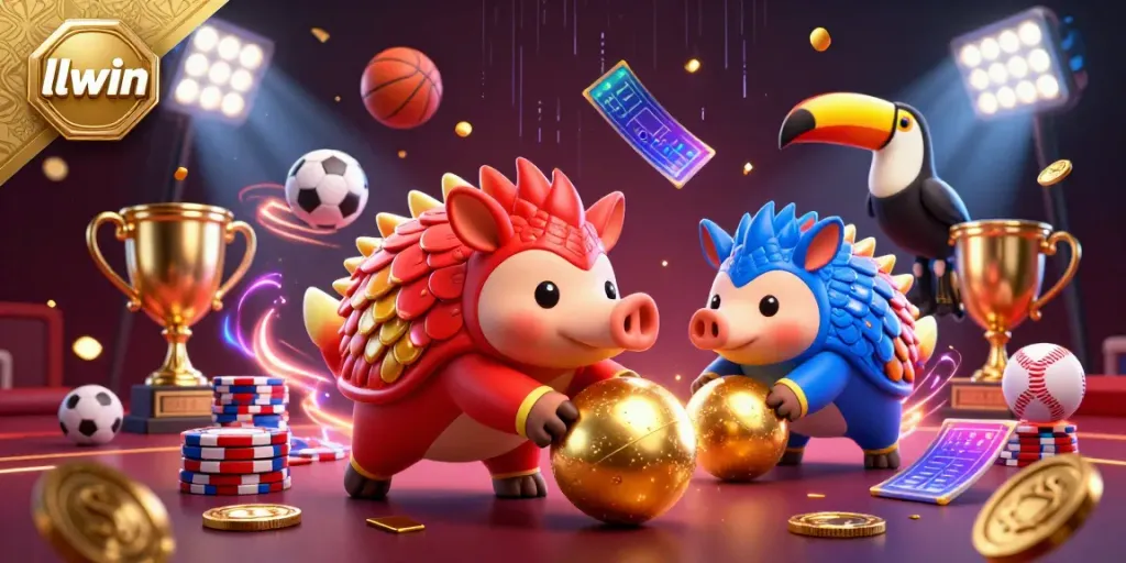 Experience thrilling gameplay at llwin as rival pangolins roll into golden balls surrounded by dynamic poker and sports elements.