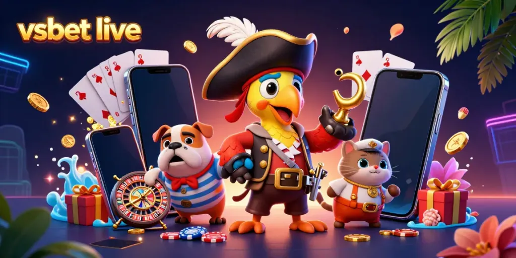 Experience thrilling action with vsbet live in a vibrant, dynamic 3D casino world featuring engaging characters and exciting games.