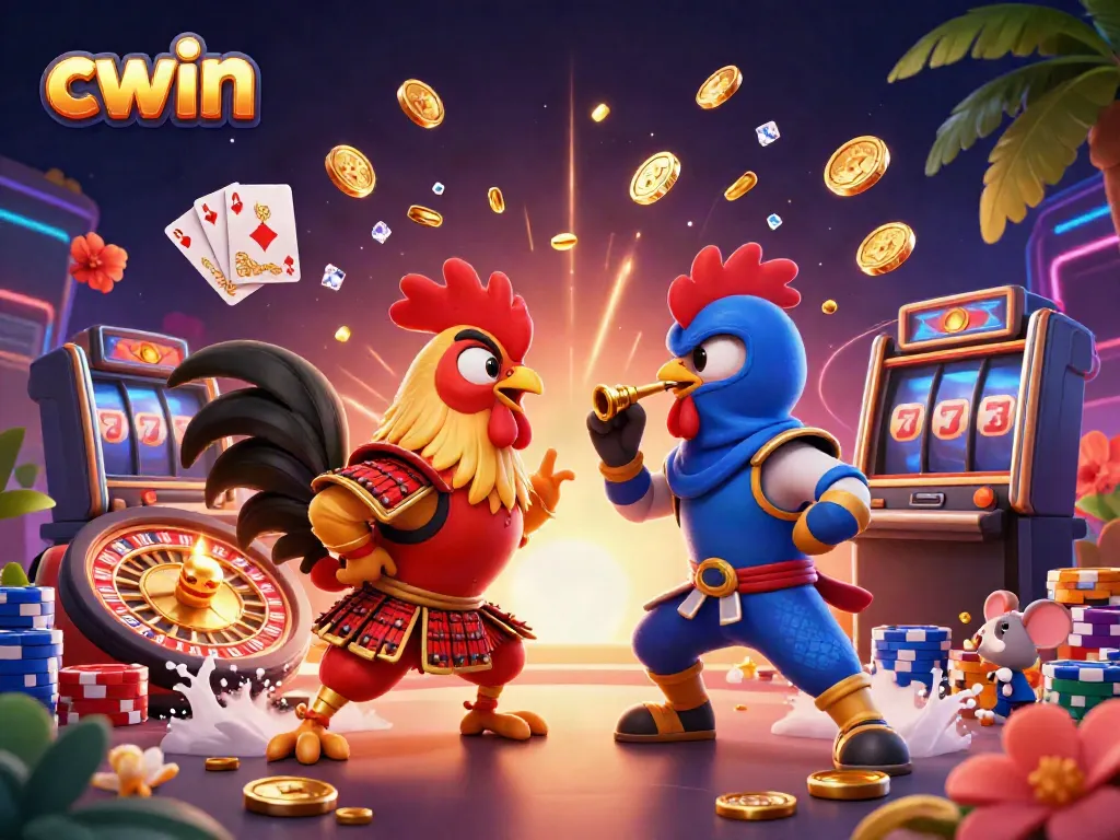 Experience thrilling gameplay at CWIN with dynamic casino action from 3D cartoon fighting roosters.