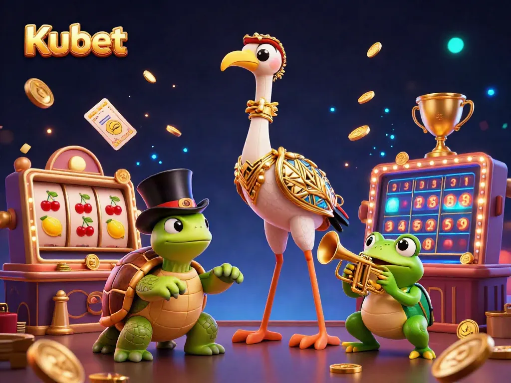 Kubet game players enjoy winning with vibrant slot reels and festive casino atmosphere