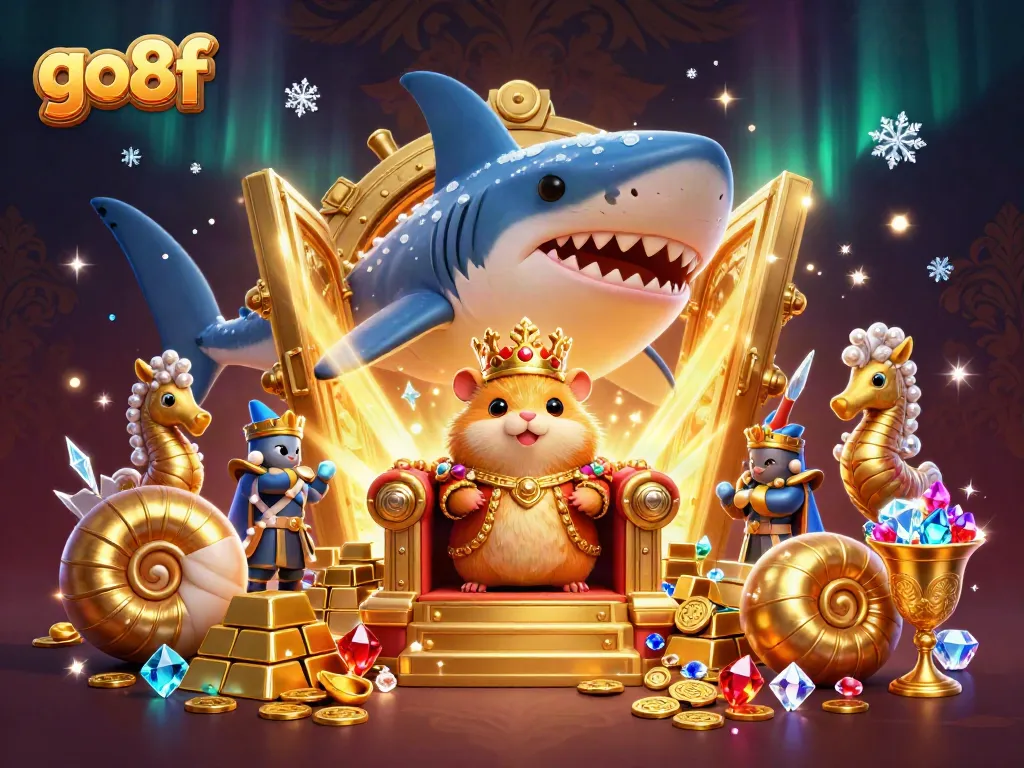 Engage with go8f as the hamster king presides over a treasure-filled casino kingdom in vibrant 3D.