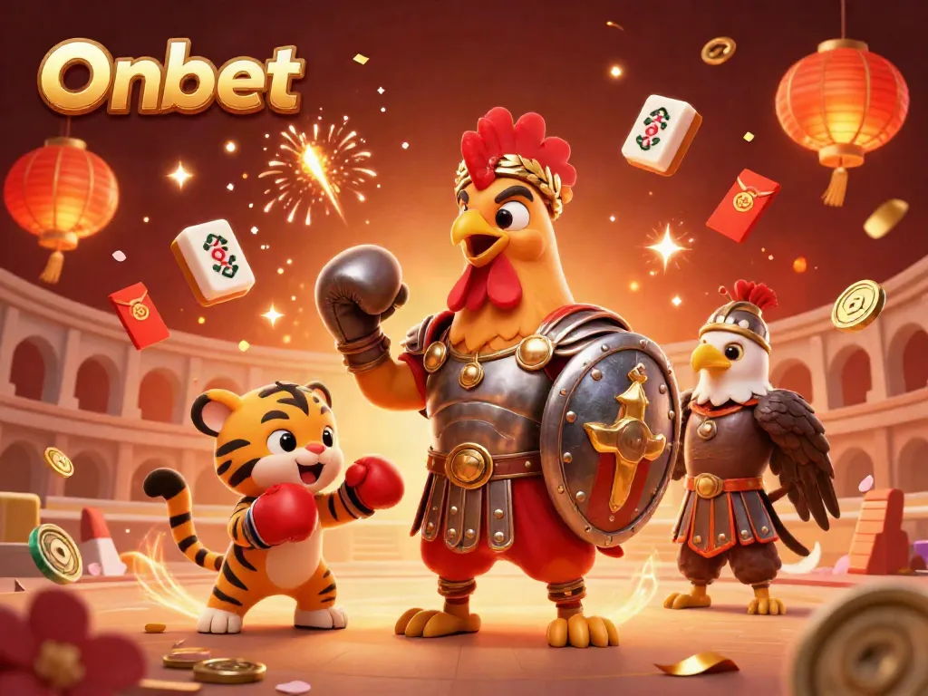 Engage in exciting gameplay at Onbet with colorful characters and dynamic casino elements.