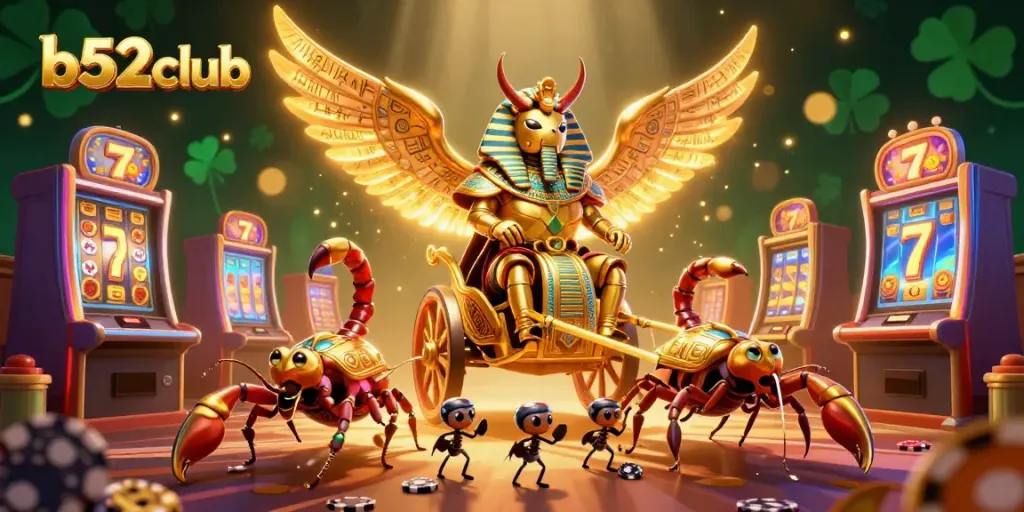 Engage in exciting casino games at b52club with vibrant slot machines and prizes.