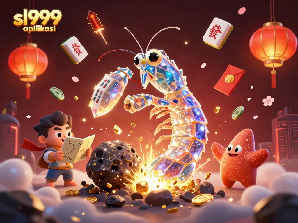 Experience thrilling wins with the sl999 aplikasi, featuring vibrant 3D characters and casino elements in action.