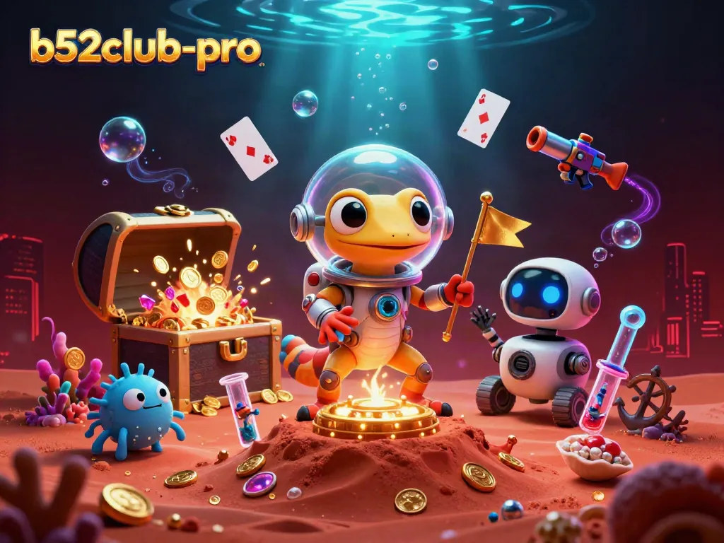 Experience the thrilling b52club-pro world of online gaming with vibrant casino scenes.