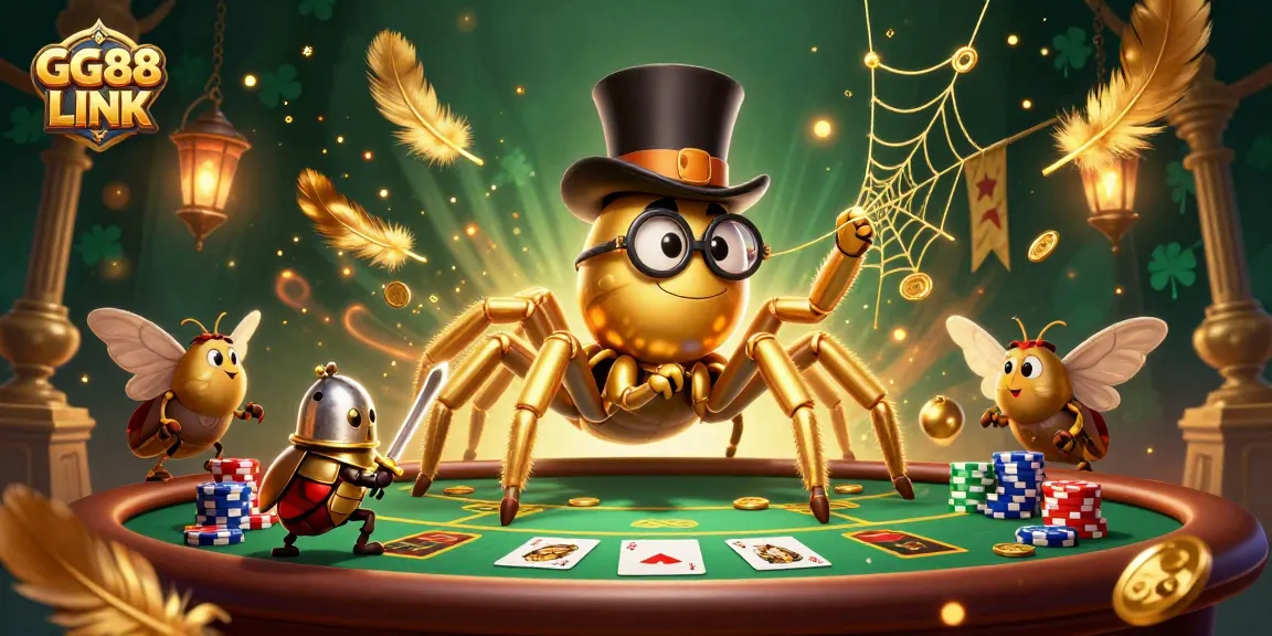 Experience the excitement of GG88 LINK with vibrant casino elements and a thrilling poker scene.