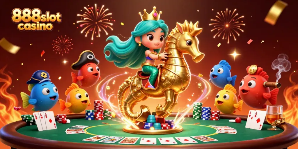 Experience the thrill of winning at 888slot casino with vibrant characters and exciting gameplay.