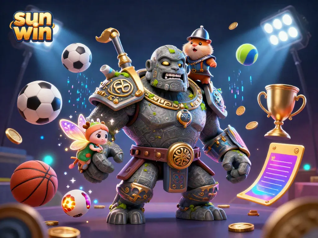 Experience thrilling wins at sun win with magical 3D characters in an exciting casino scene.