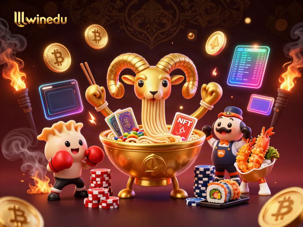 Experience thrilling gaming at llwinedu with a vibrant 3D cartoon scene featuring dynamic casino characters and cryptocurrency elements.
