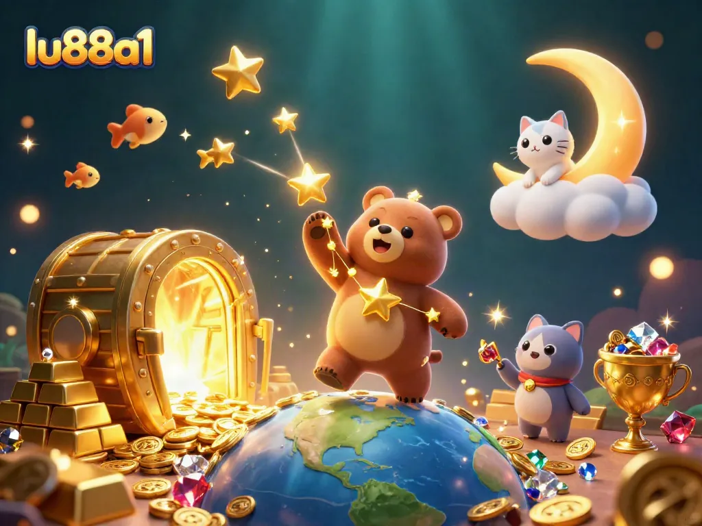 Experience the excitement of lu88a1's casino games as you dive into jackpots with golden treasures.
