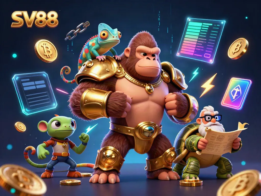 Experience thrilling gameplay at SV88 with vibrant characters and dynamic casino elements.