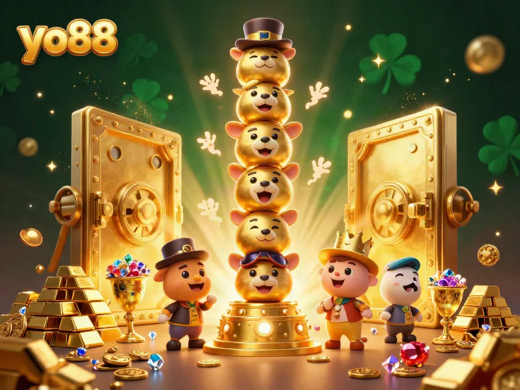 Experience thrilling wins with yo88 at an exciting digital casino adventure featuring a vibrant 3D scene.